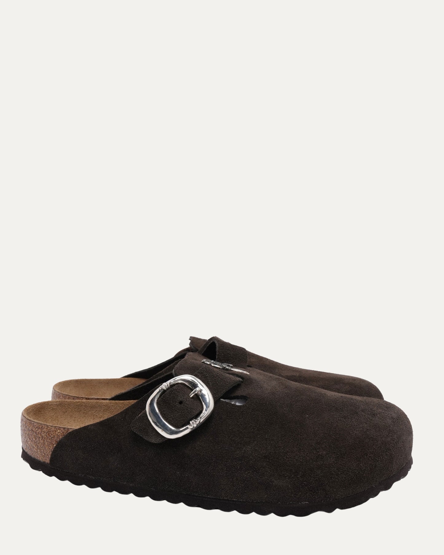 Dagger Embellished Birkenstock Boston Suede Mule