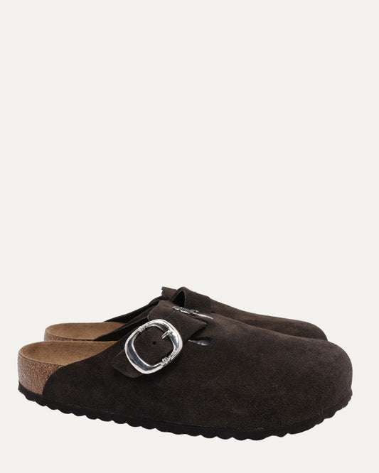 Dagger Embellished Birkenstock Boston Suede Mule