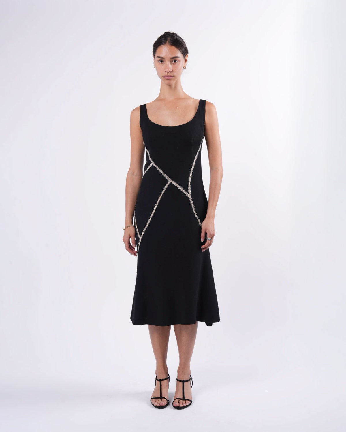 Wool Dress With White Stitching (c. 2004)