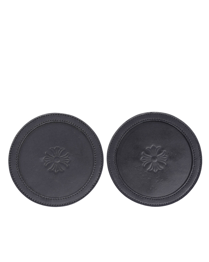 Leather Plus Cross Coaster Set