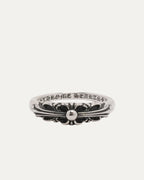 Mini Floral Cross Ring
