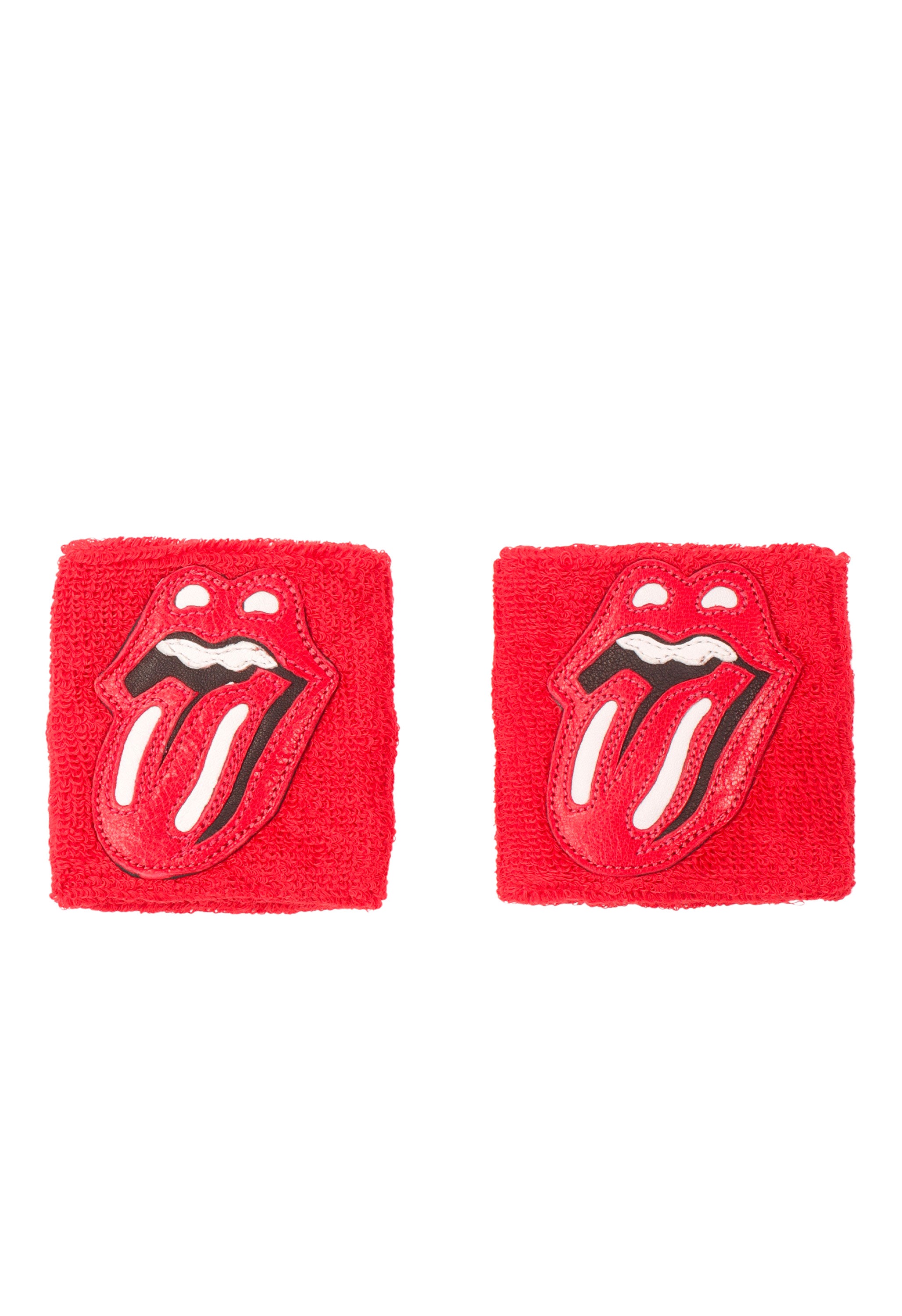 Rolling Stones Leather Patch Wrist Sweatbands