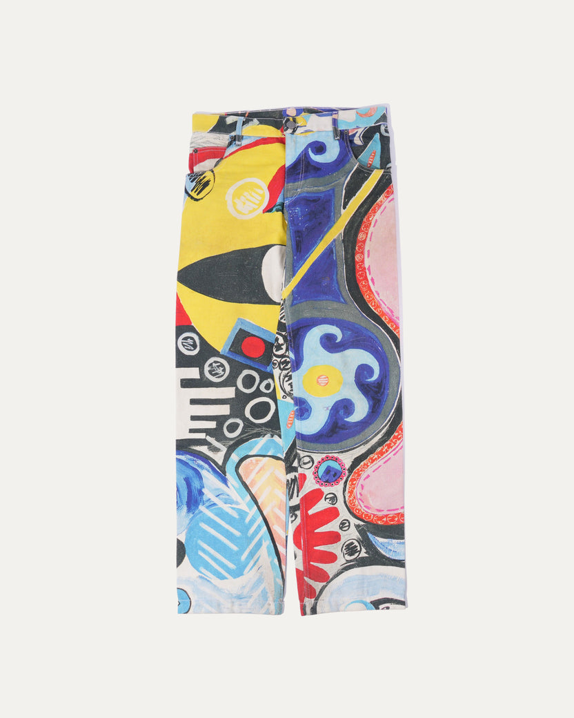 Multicolor Art Jeans