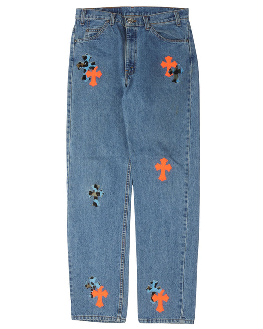 St. Barth's Levi's Cross Patch Jeans