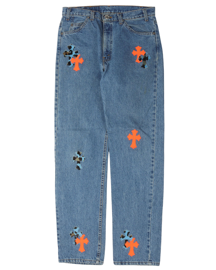 St. Barth's Levi's Cross Patch Jeans