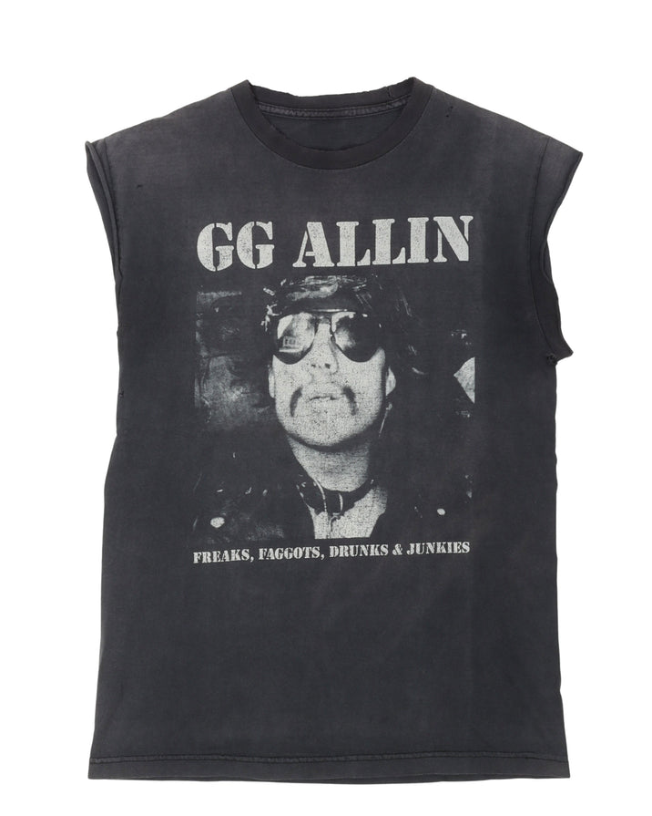 GG Allin Freaks, Fa**ots, Drunks, & Junkies Sleeveless T-Shirt