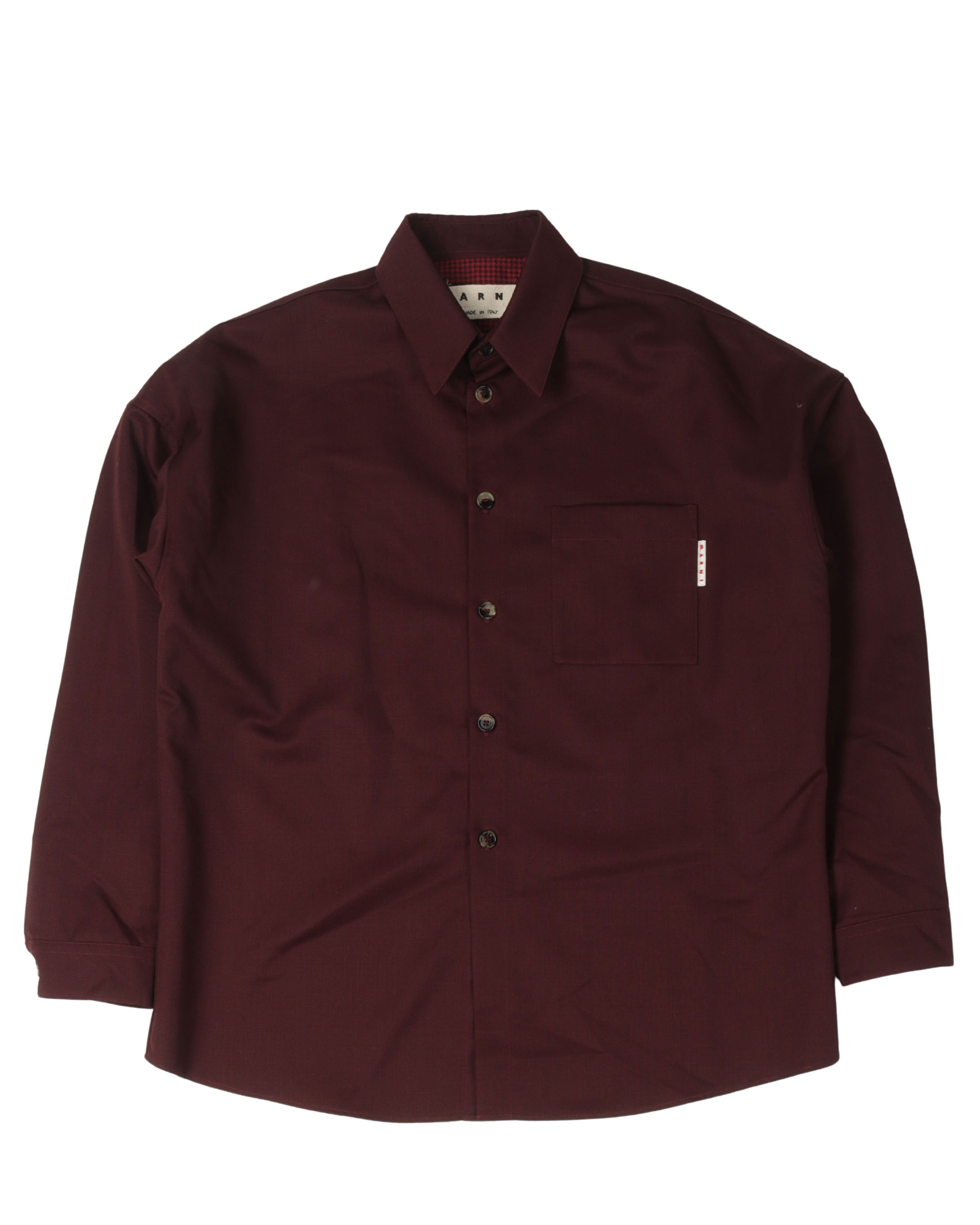 Wool Shirt with Pocket