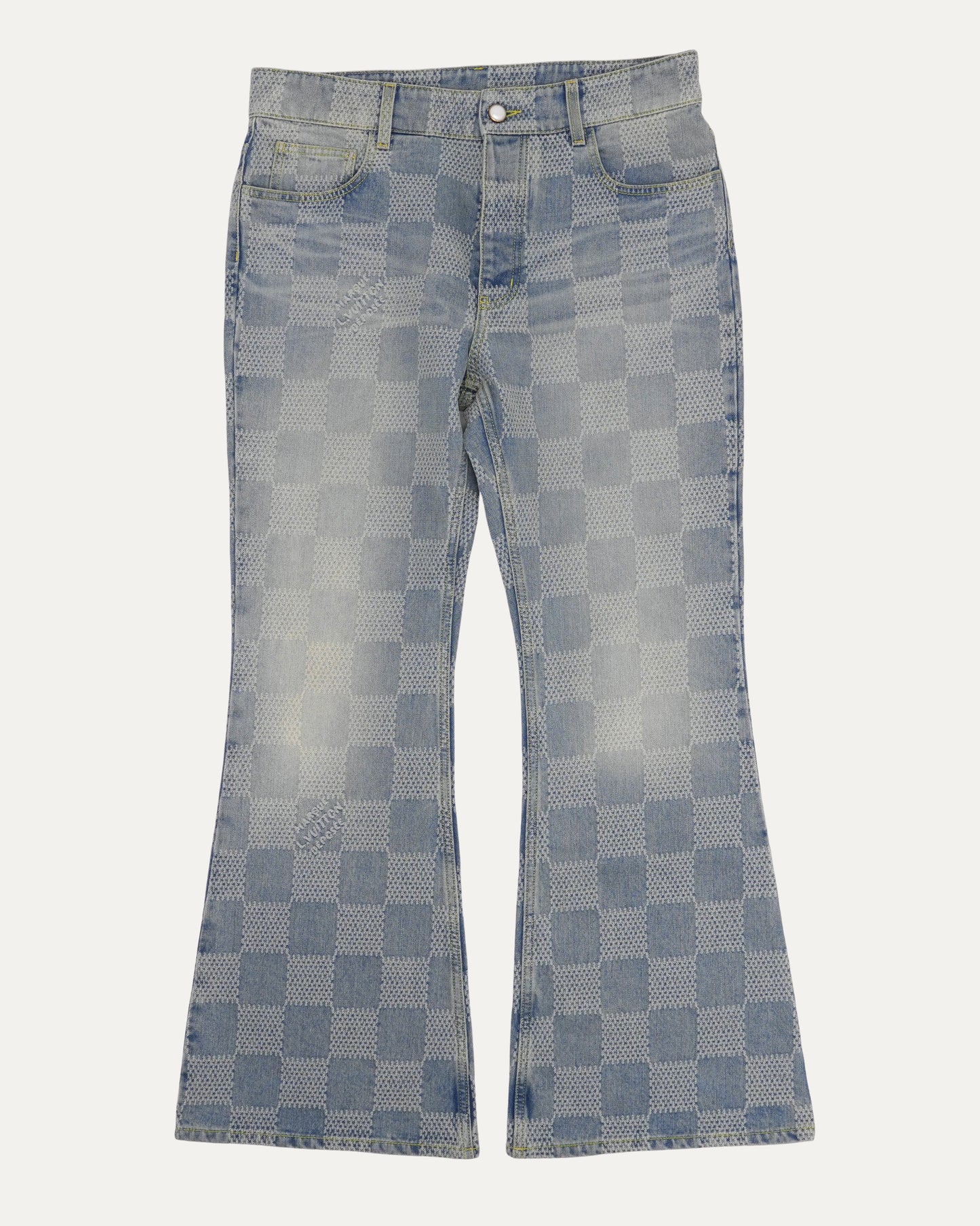 Damier Bootcut Flare Jeans
