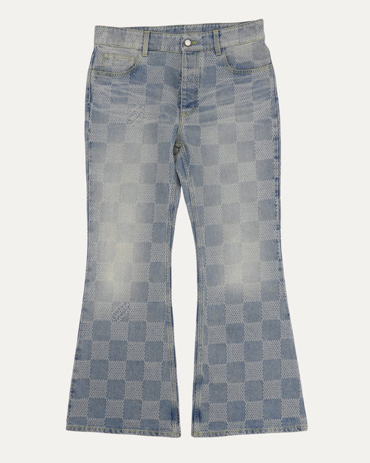 Damier Bootcut Flare Jeans