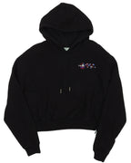 Cropped Rhinestone Woman Hoodie