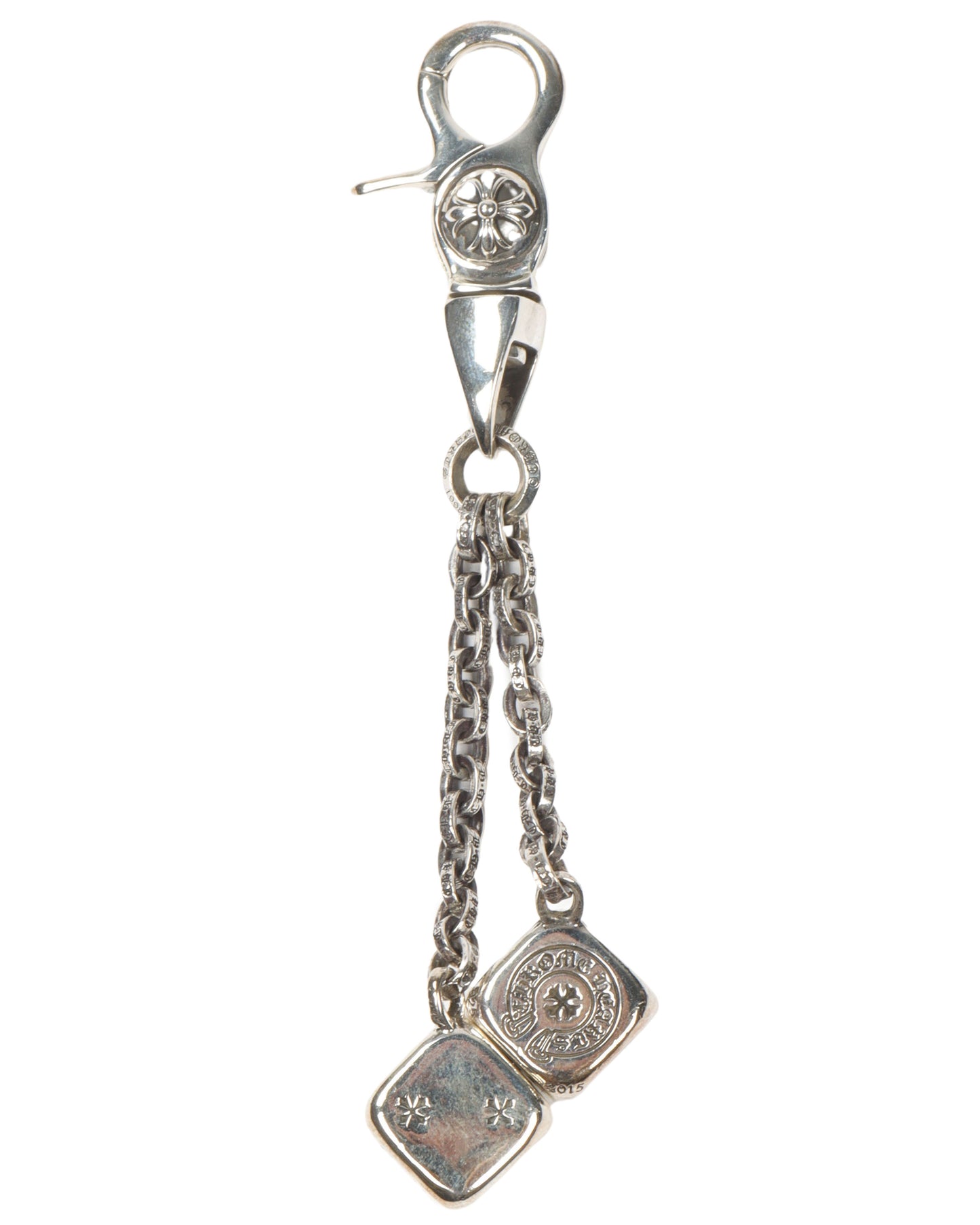 Silver Dice Keychain Clip