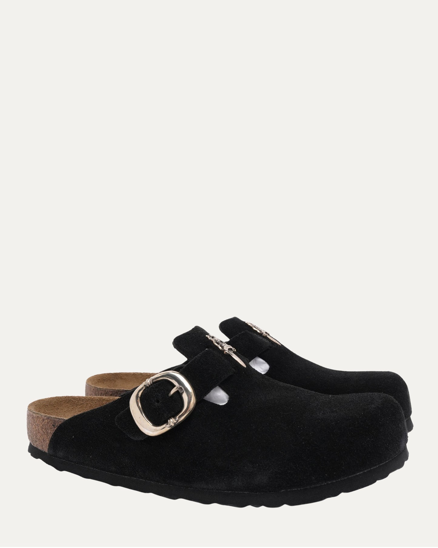 Dagger Embellished Birkenstock Boston Suede Mule