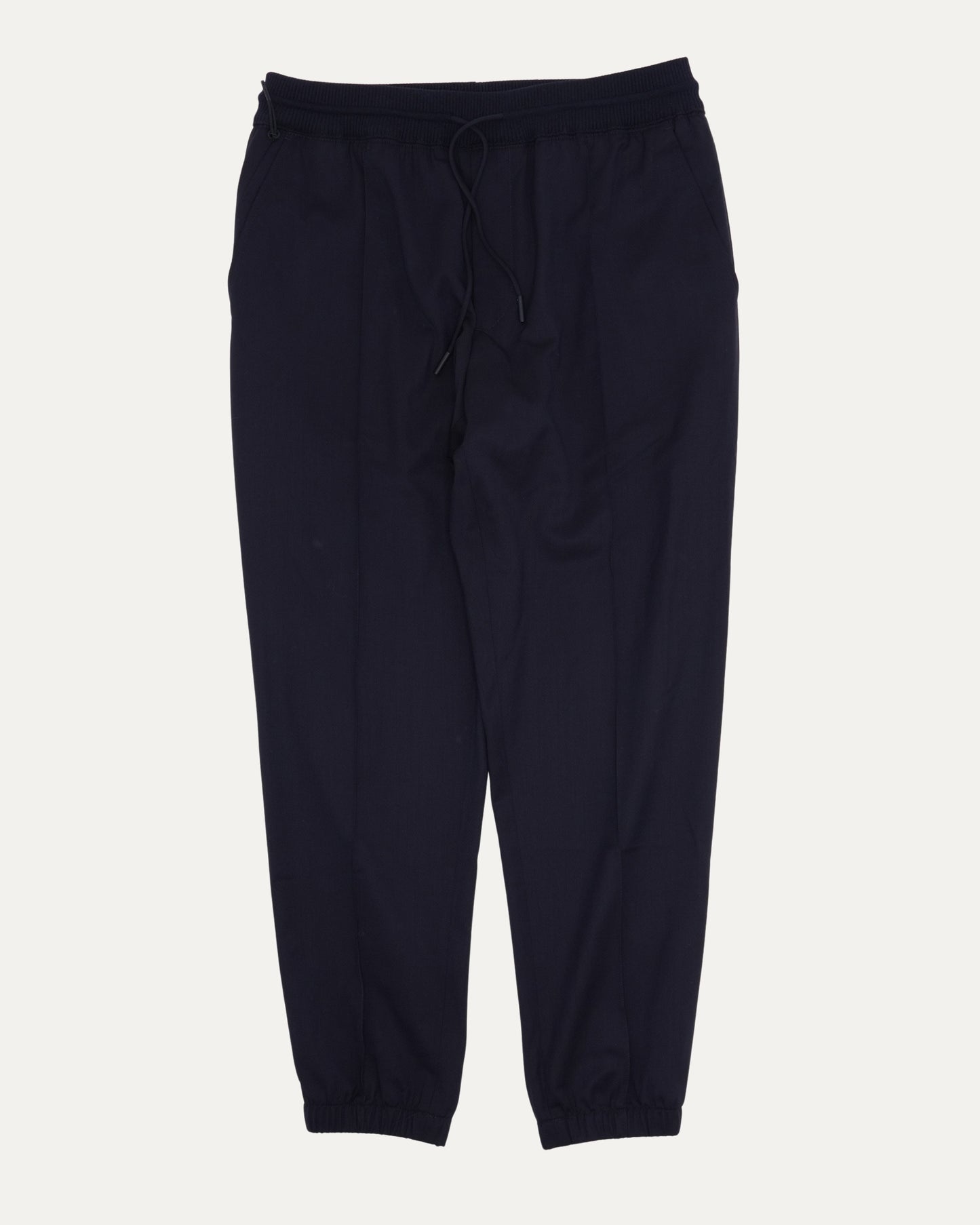 Wool Pleated Drawstring Pants