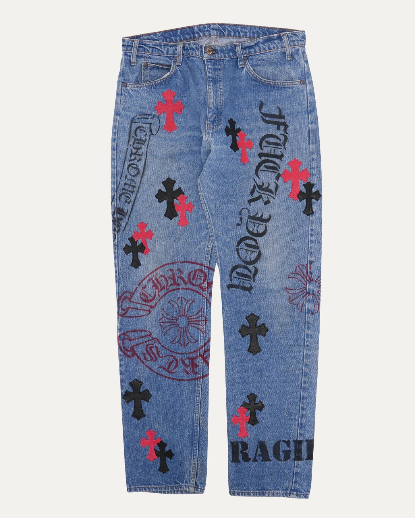 Levi's 505 Cross Patch Stencil Jeans