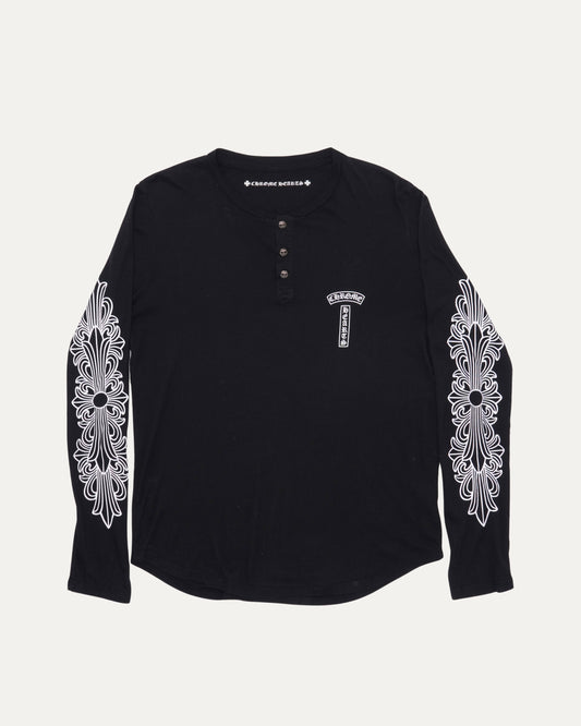 Fleur Button T-Bar Long Sleeve Henley