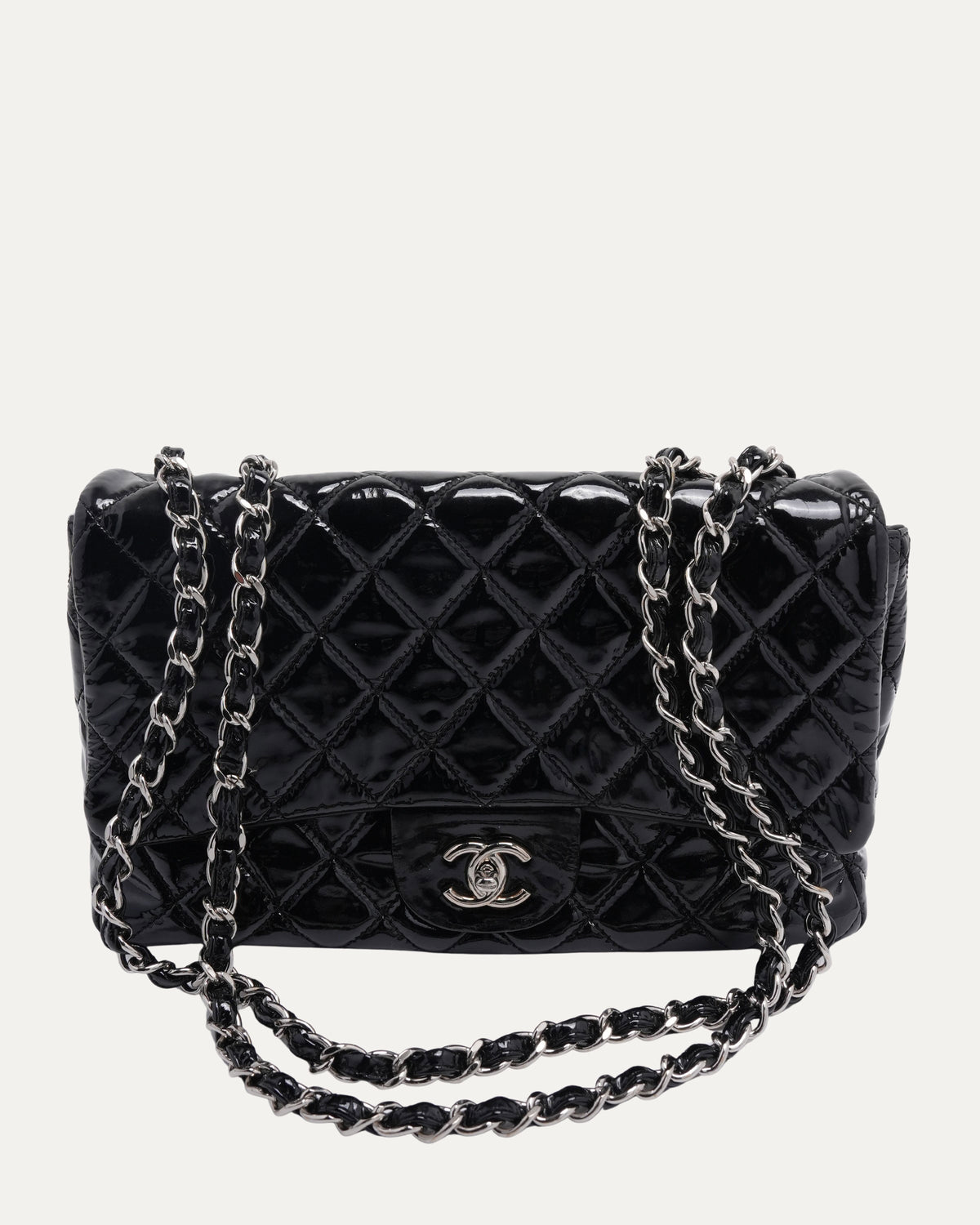 Patent Leather Jumbo Classic Double Flap Bag
