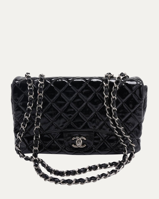 Patent Leather Jumbo Classic Double Flap Bag