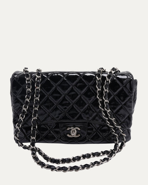 Chanel Patent Leather Jumbo Classic Double Flap Bag – Justin Reed