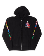 Multicolor Cross Logo Zip-Up Hoodie