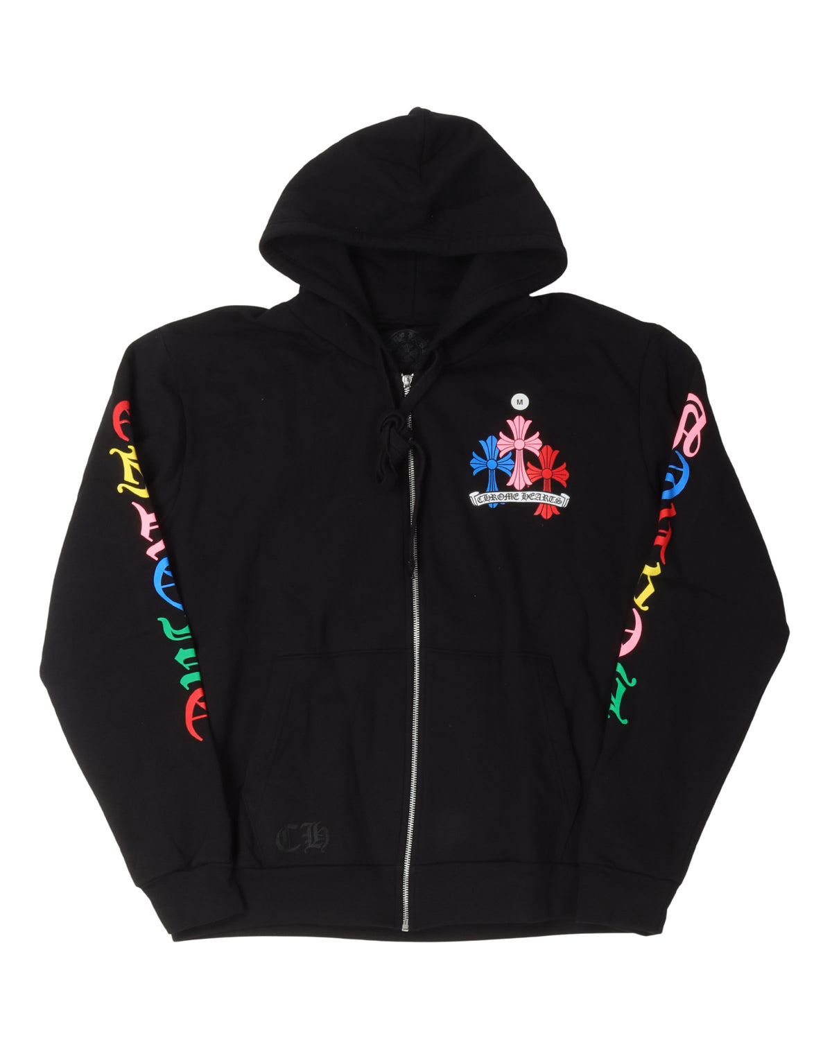 Multicolor Cross Logo Zip-Up Hoodie
