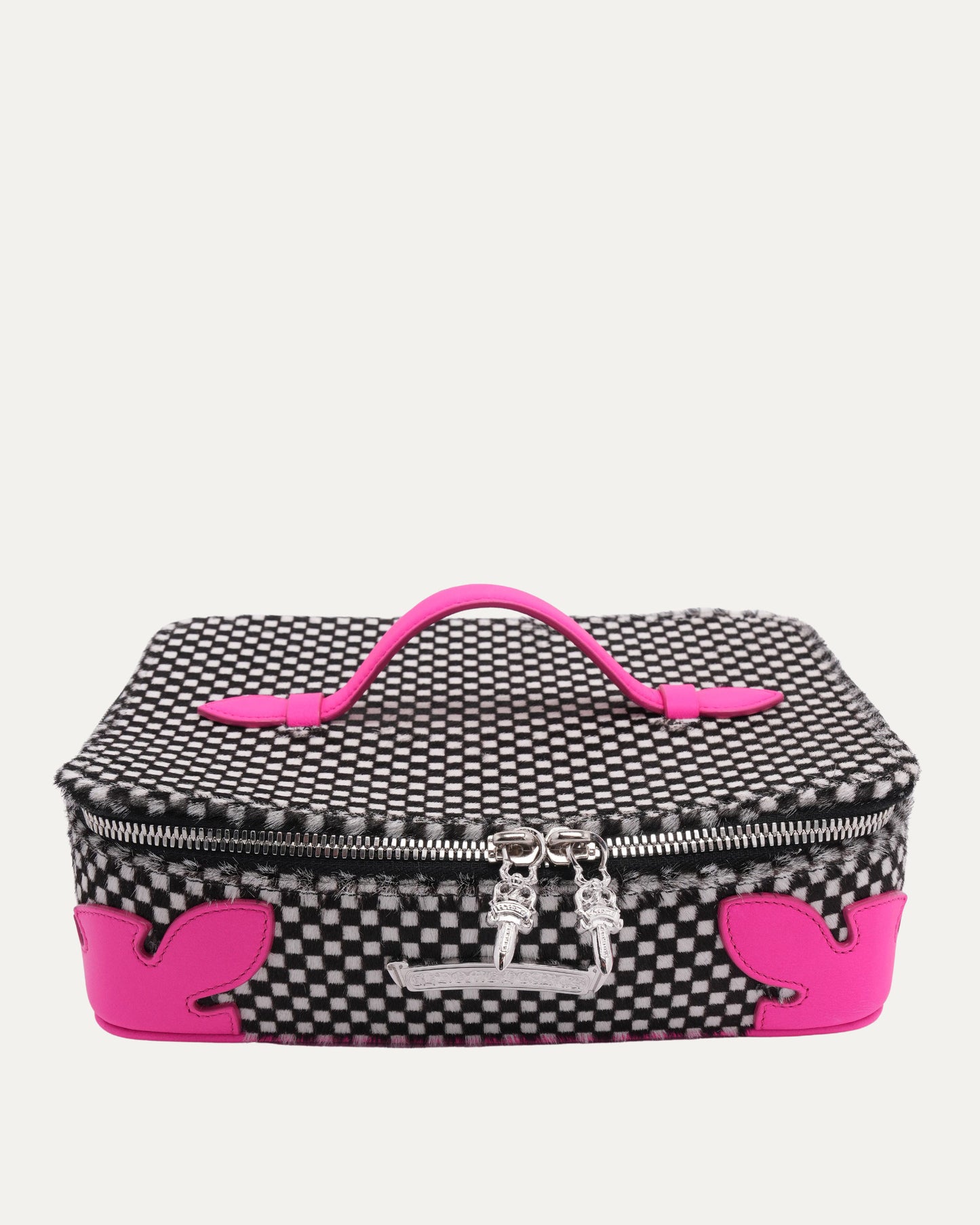 Houndstooth Pony Hair Jewelry Case