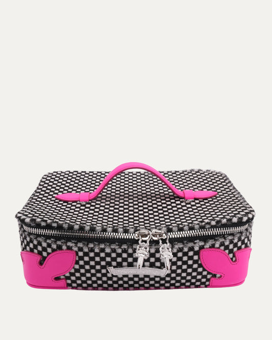Houndstooth Pony Hair Jewelry Case