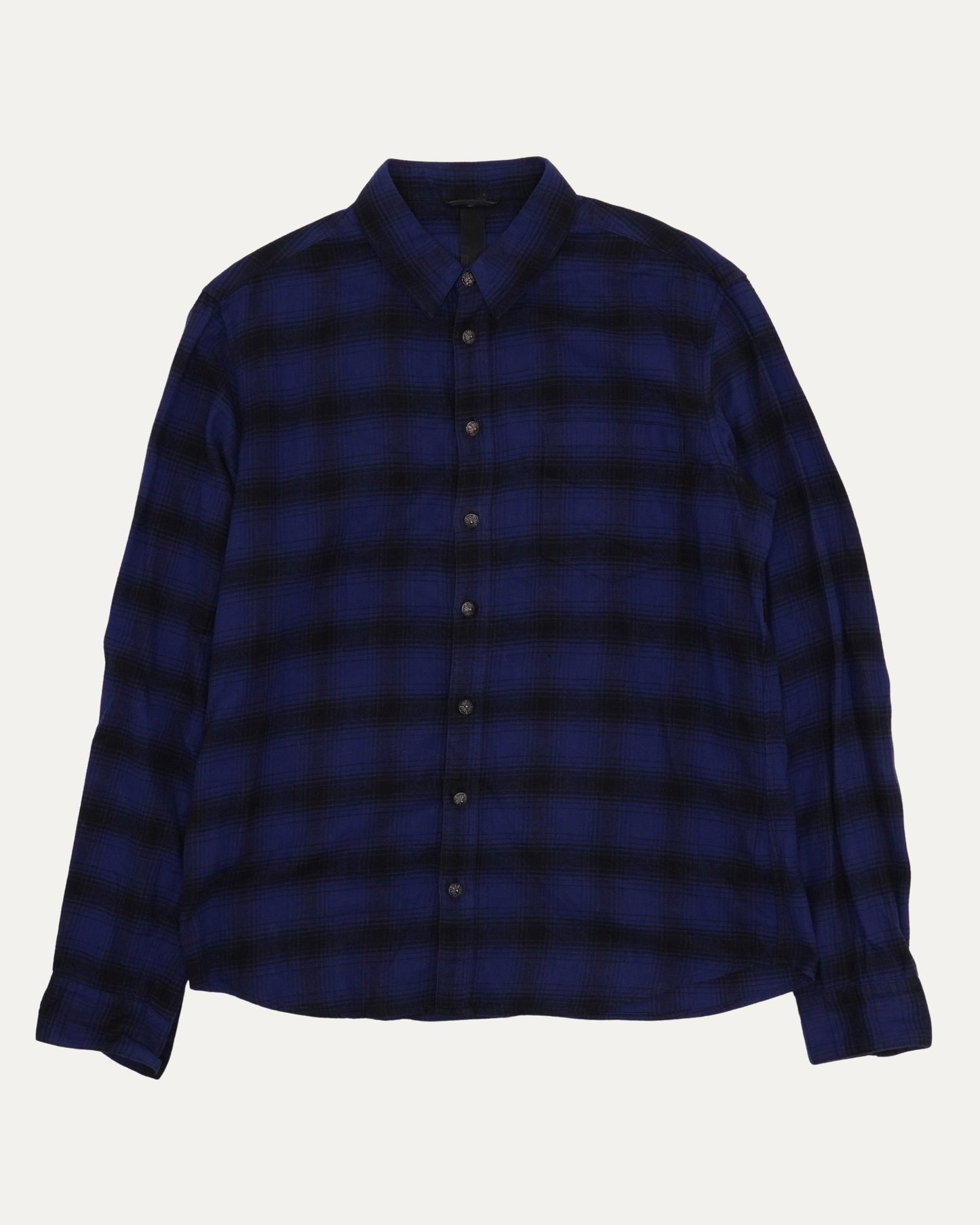 Plus Cross Patch Loose Ends Flannel Shirt