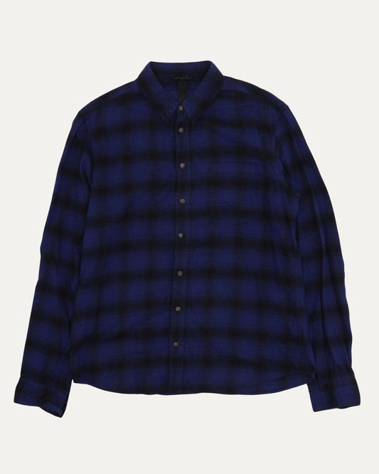 Plus Cross Patch Loose Ends Flannel Shirt