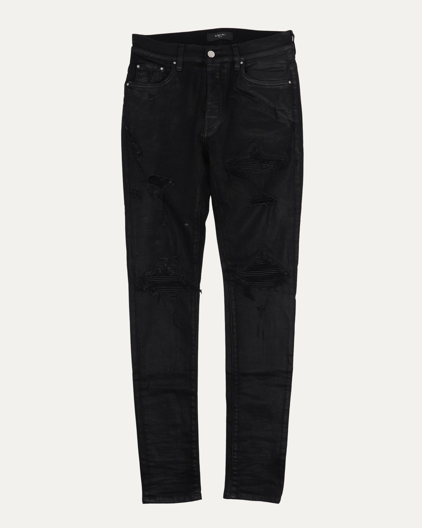 Distressed Waxed MX1 Jeans