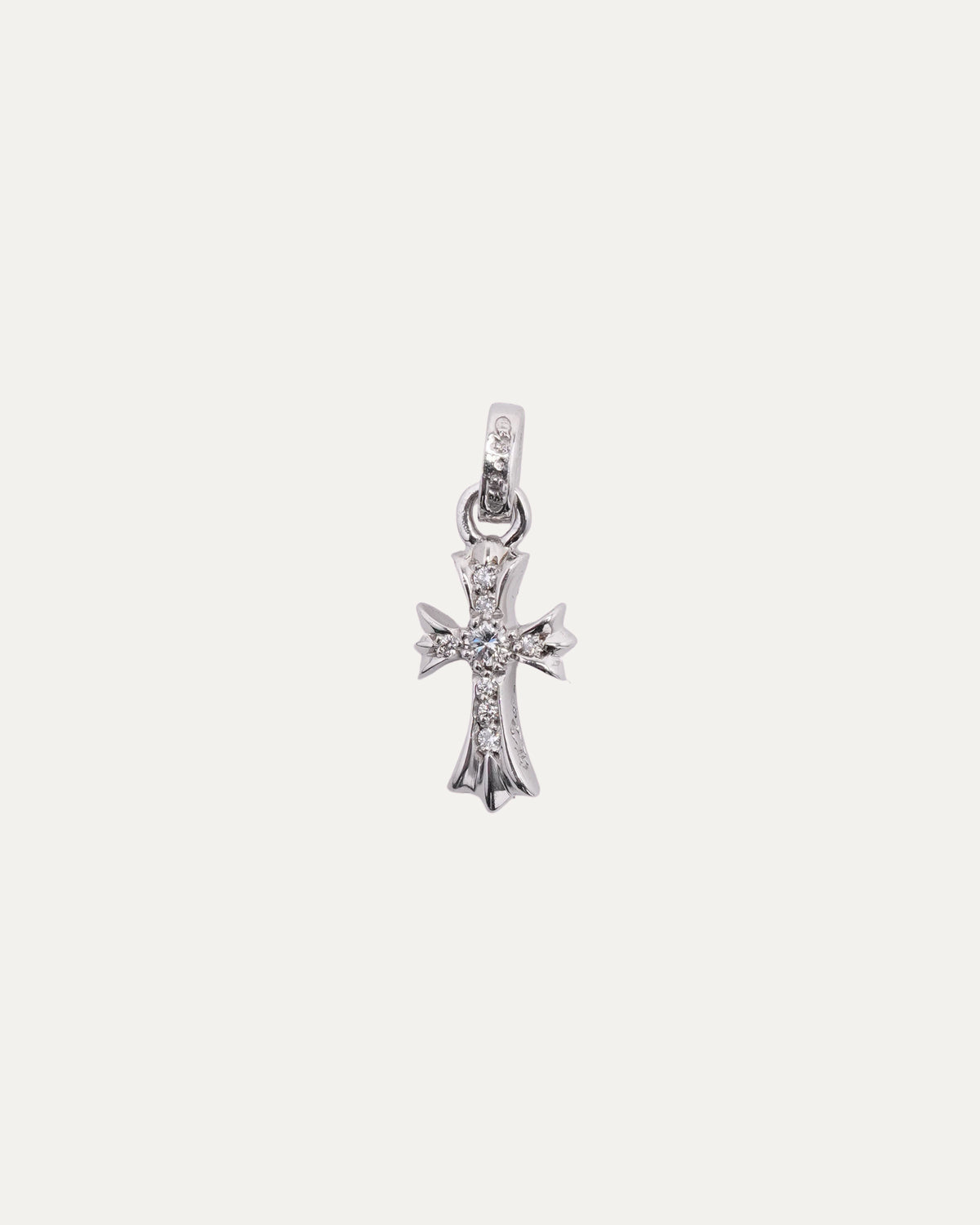 White Gold Diamond Baby Fat Pendant