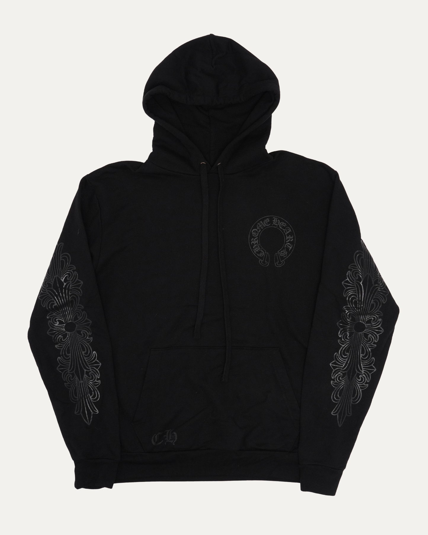 Tonal Glitter Print Horseshoe Logo Hoodie