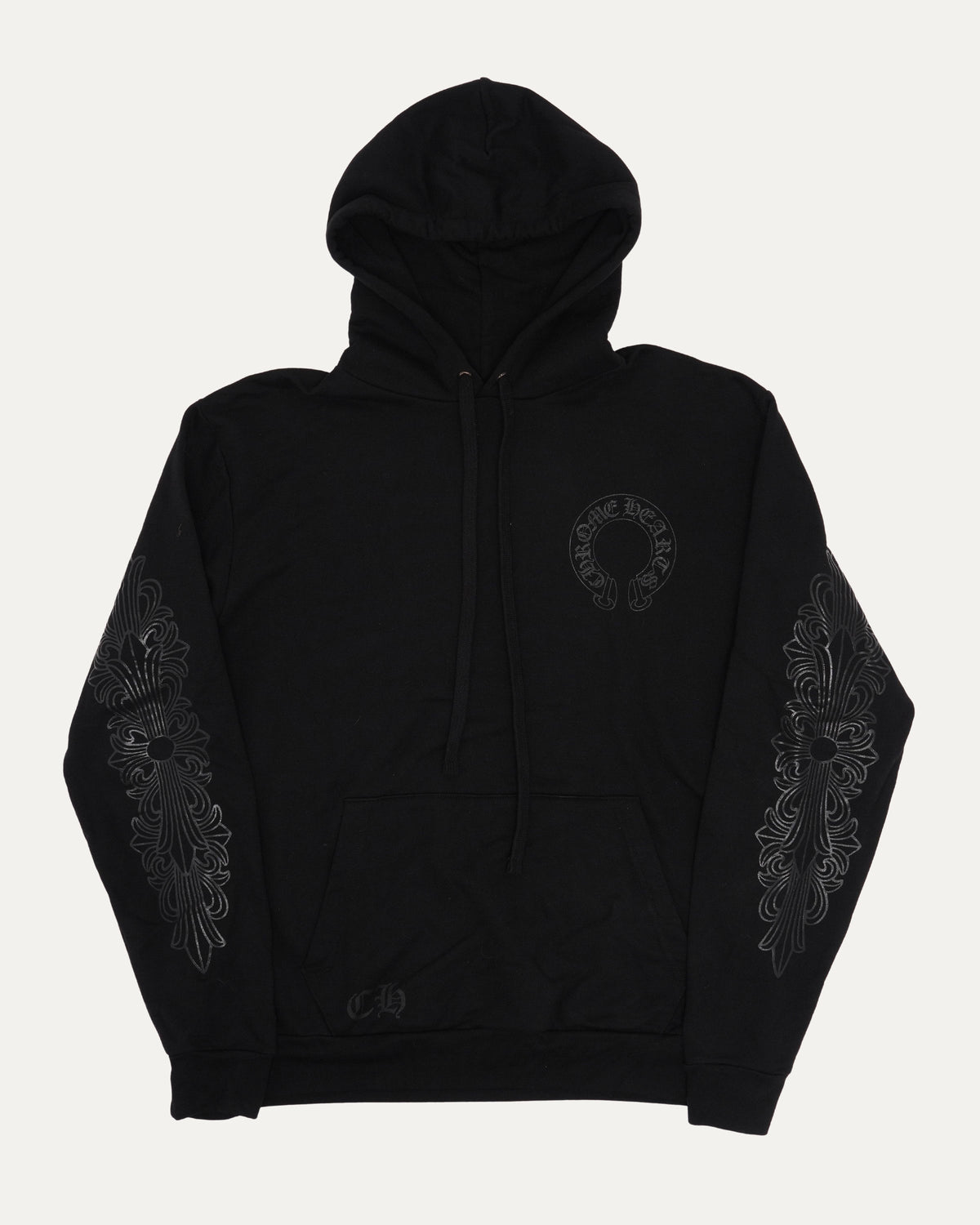 Tonal Glitter Print Horseshoe Logo Hoodie