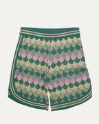 Lamé Wave Jacquard Wool Short