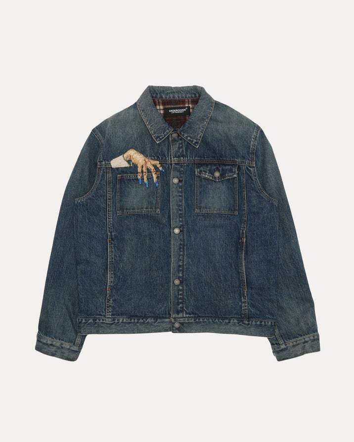 Beaded D-Hand Denim Jacket