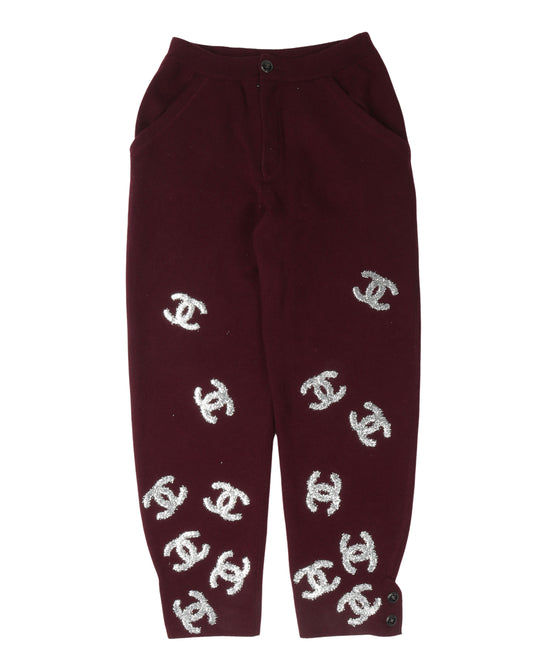 Glitter Patch Cashmere Pants