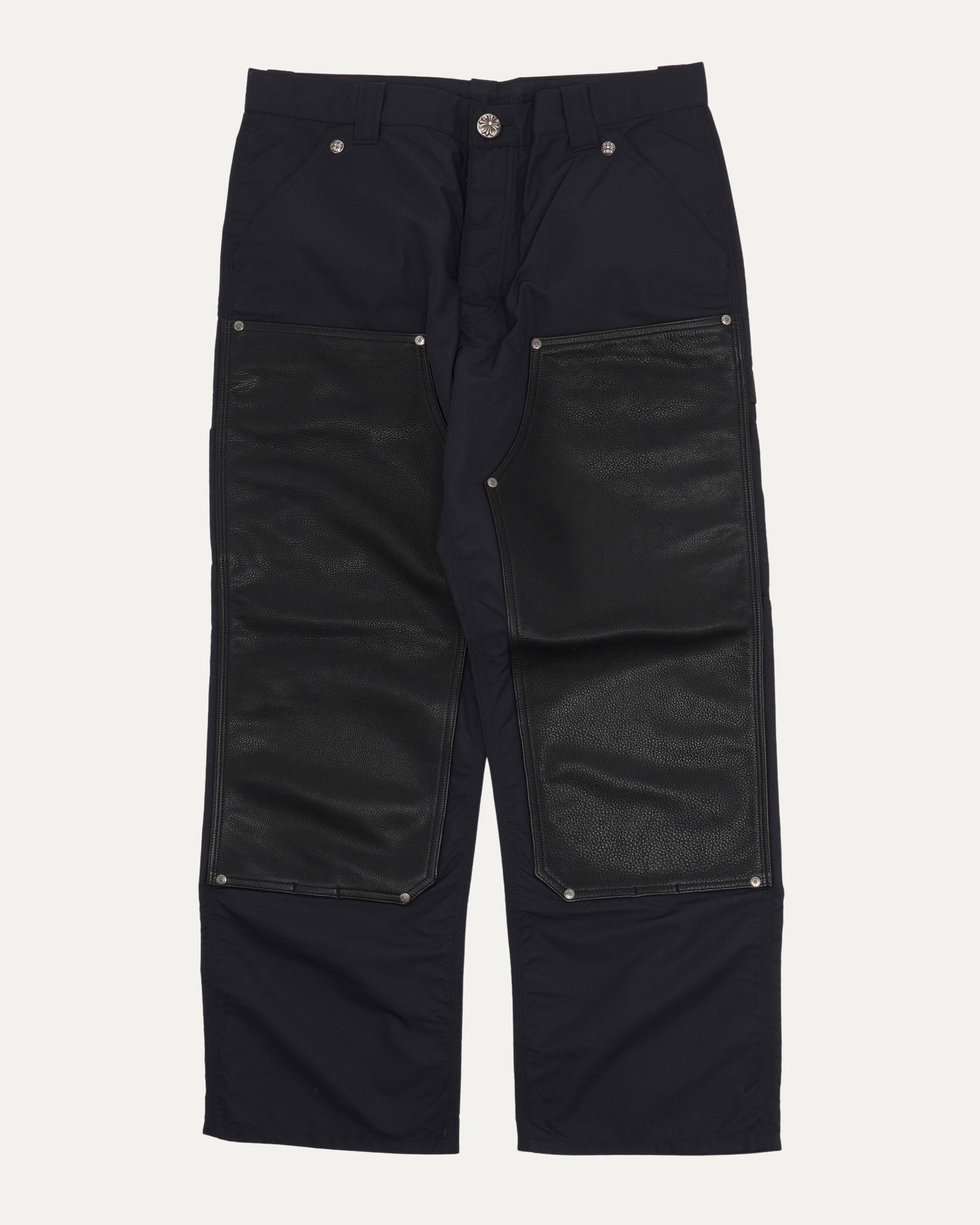 Nylon and Leather Double Knee Carpenter Pants