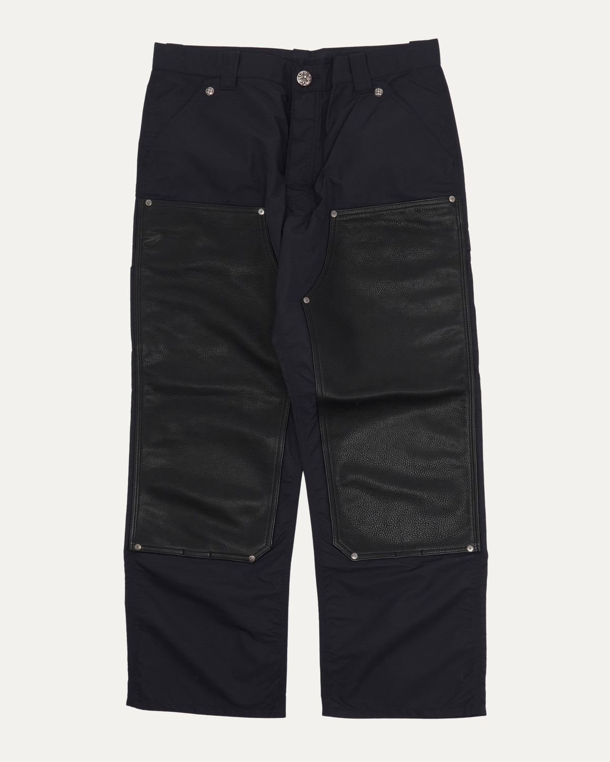 Nylon and Leather Double Knee Carpenter Pants