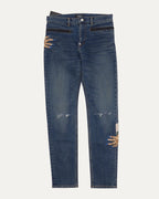 Beaded Ghost Hand Jeans