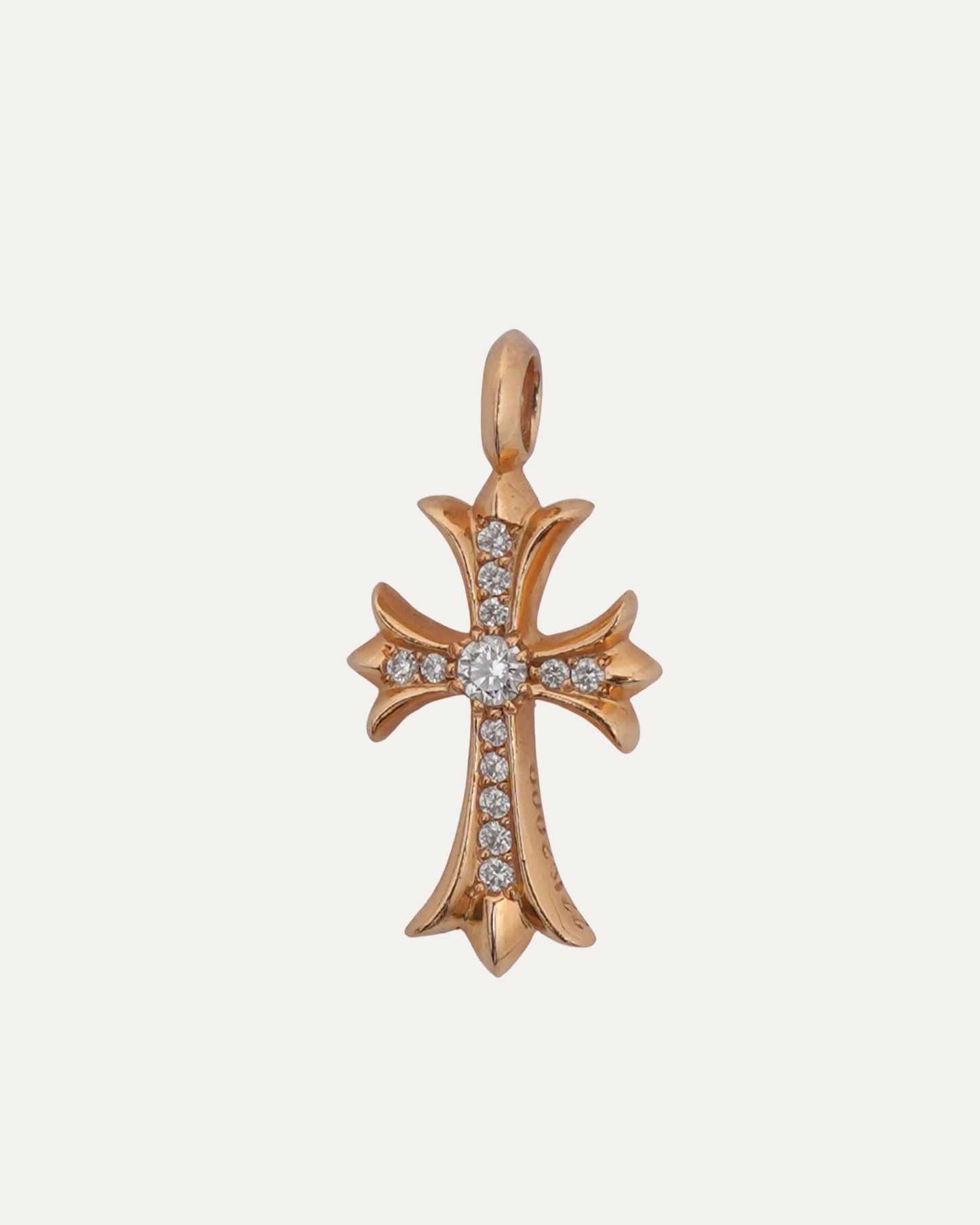 22k Gold & Diamond Tiny Fat Pendant