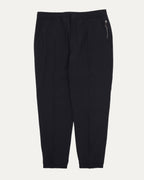 Wool Blend Pleated Drawstring Track Pants