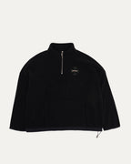 Plus Cross Patch Fleece Quarter Zip Sweatshirt