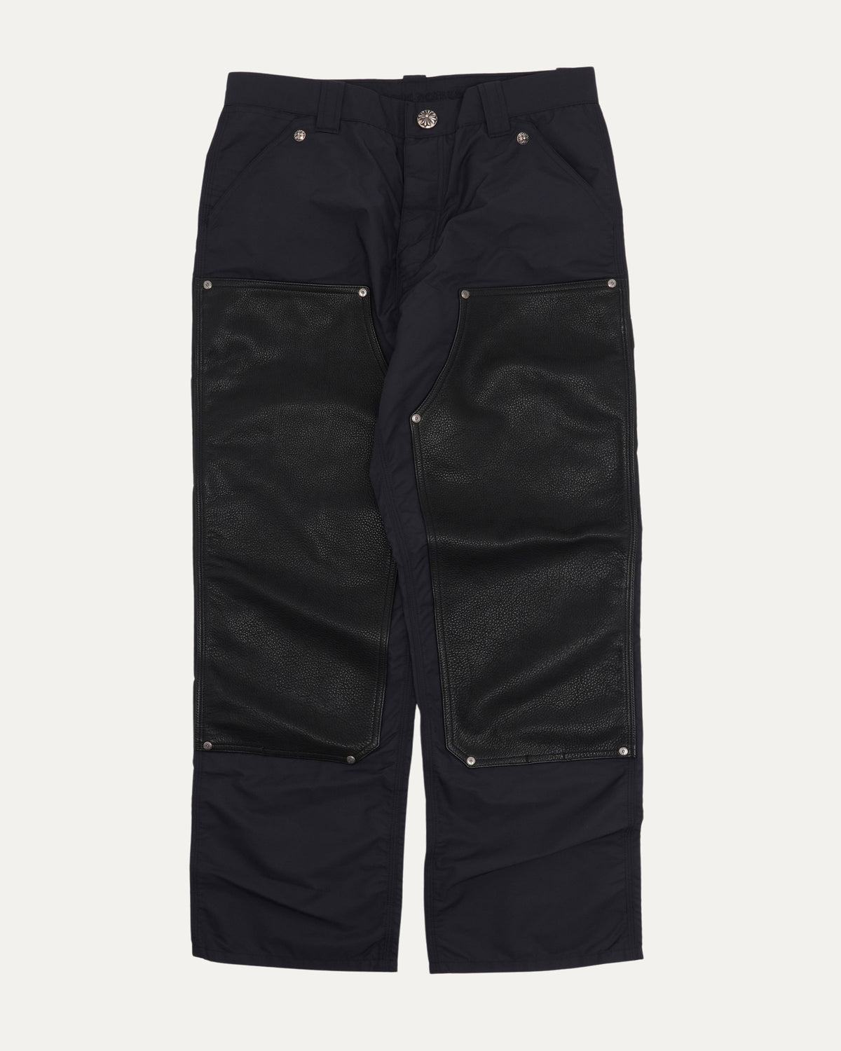 Nylon and Leather Double Knee Carpenter Pants