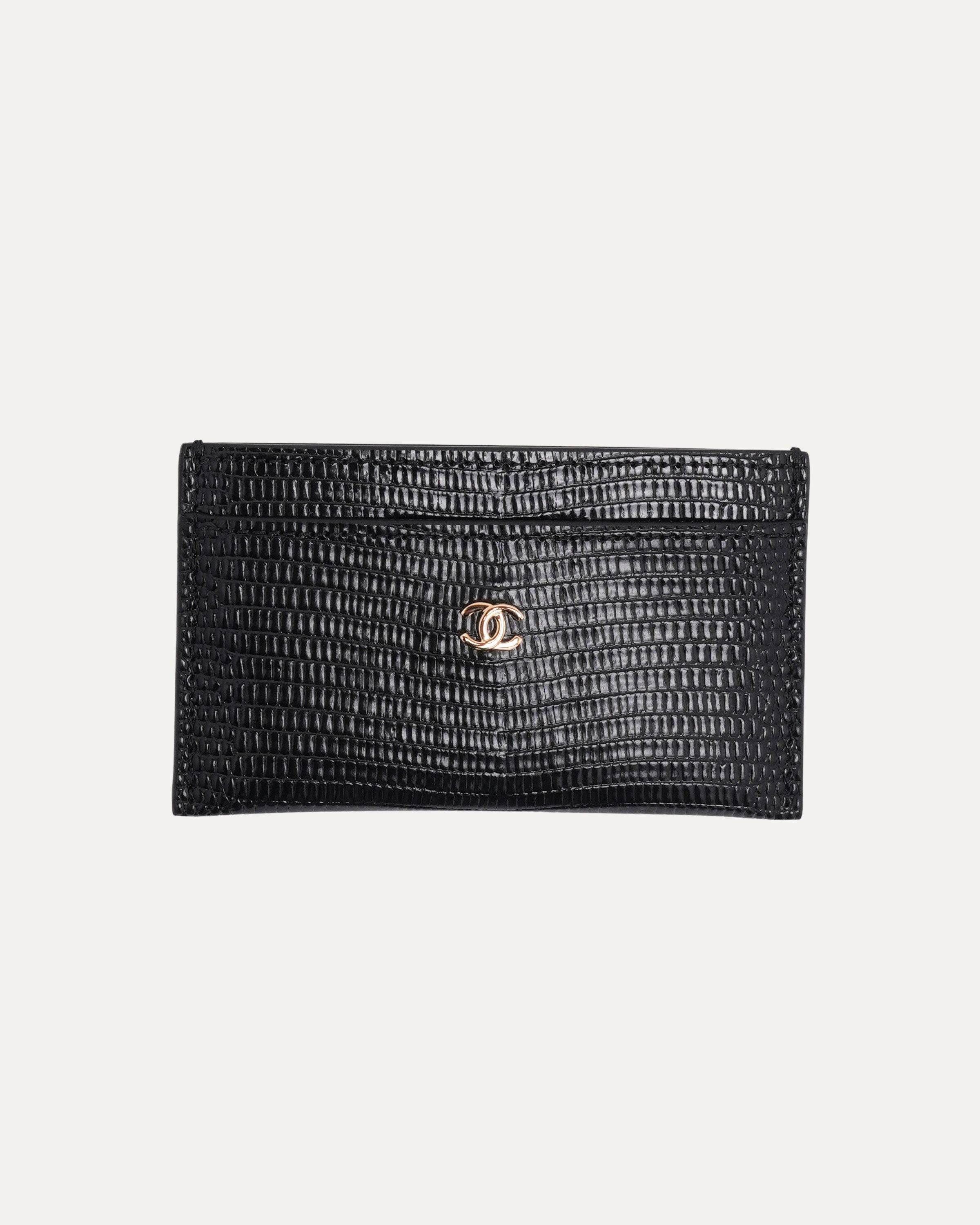 CHANEL シャネル 長財布 Gカード付き Chanel Lizard Embossed Card Holder – Justin Reed