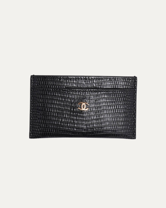 Lizard Embossed Crococco Card Holder
