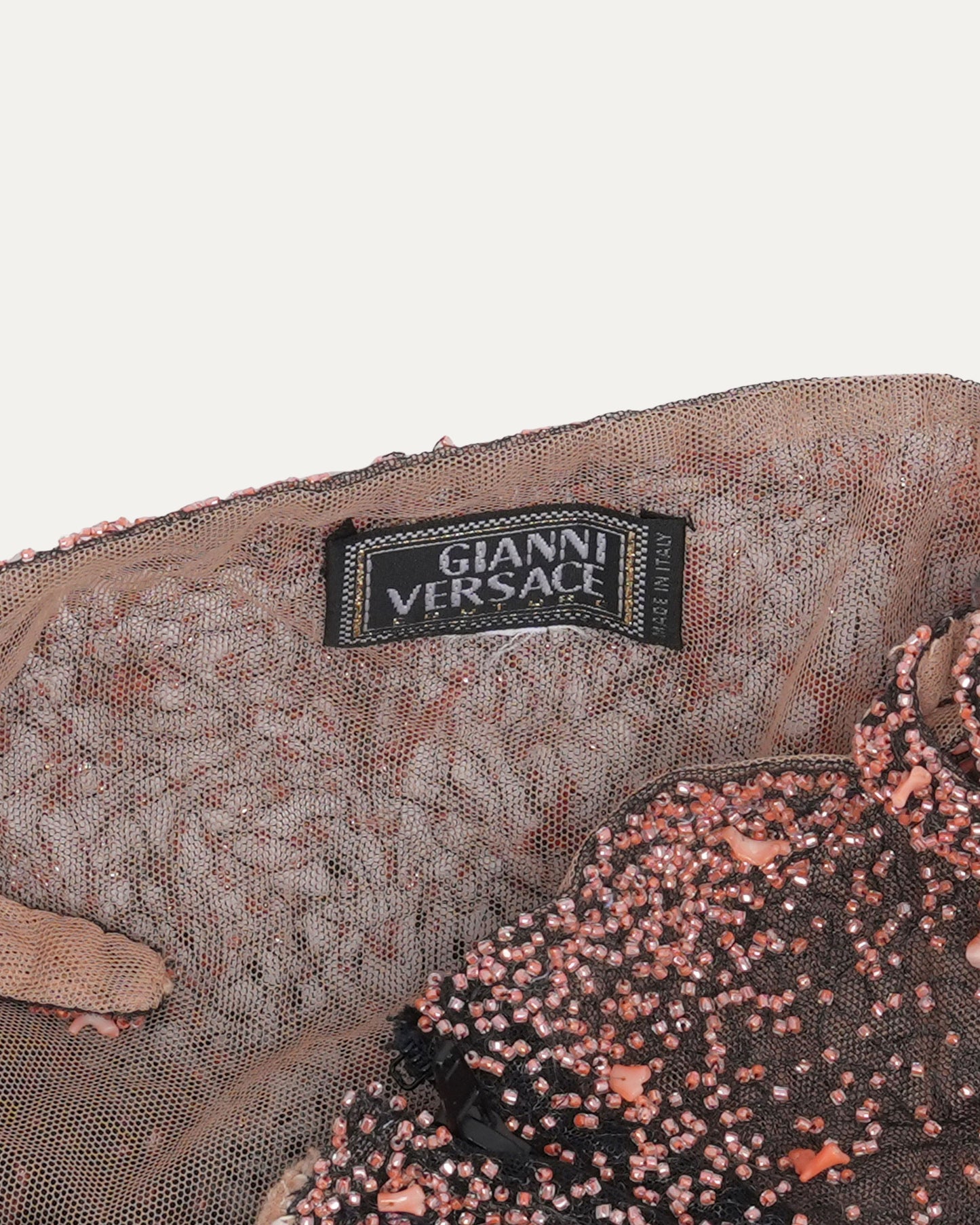 Highly Documented FW 1999 Coral Beaded Runway Corset