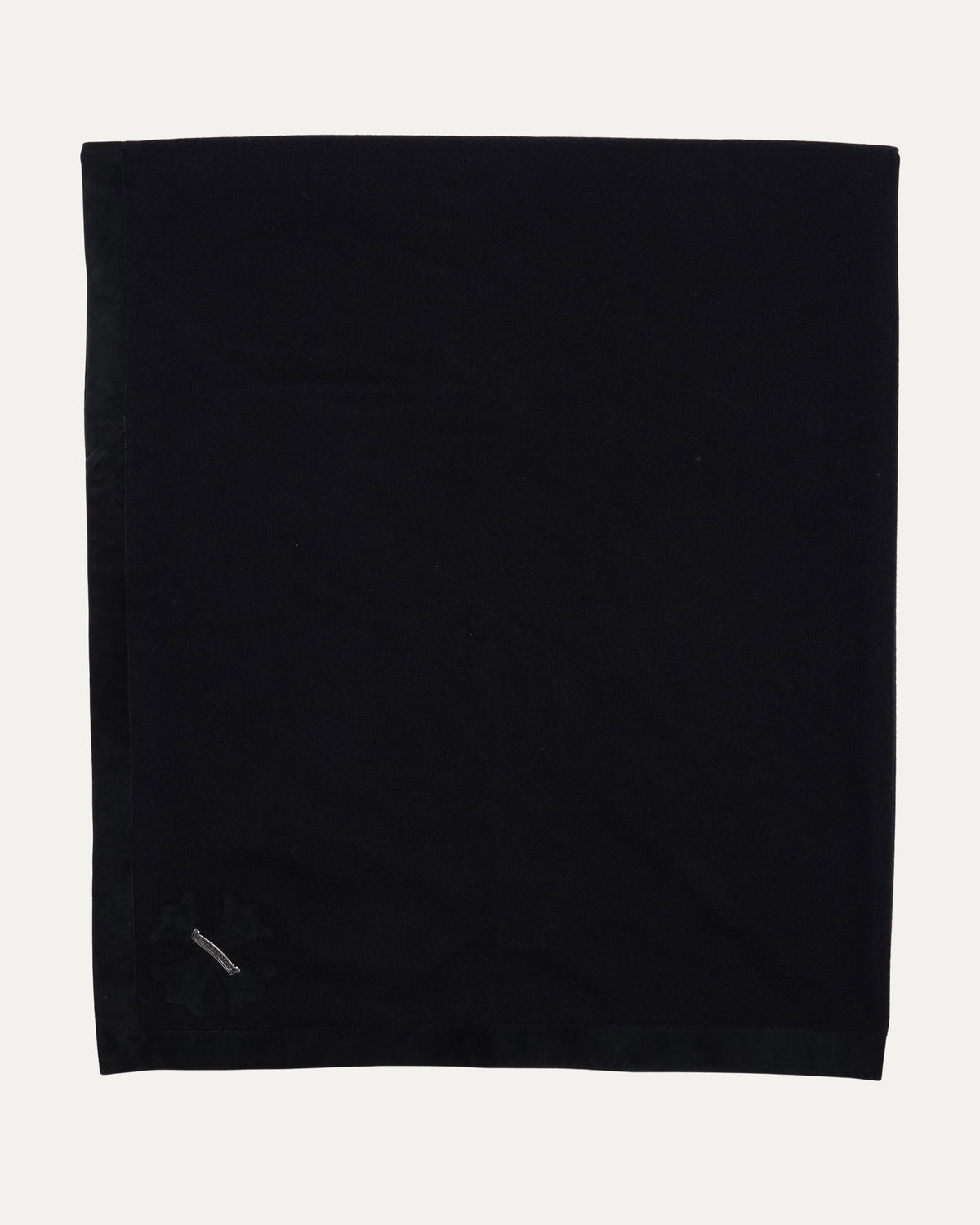 Cross Patch Suede Trimmed Cashmere Blanket