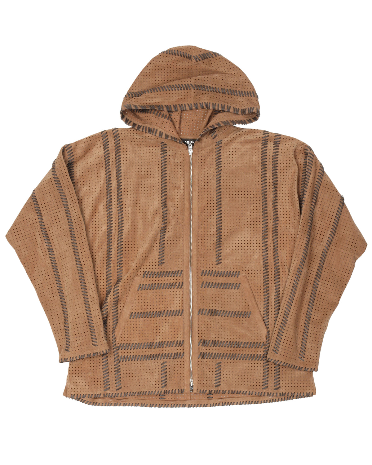 Leather Hooded Jacket