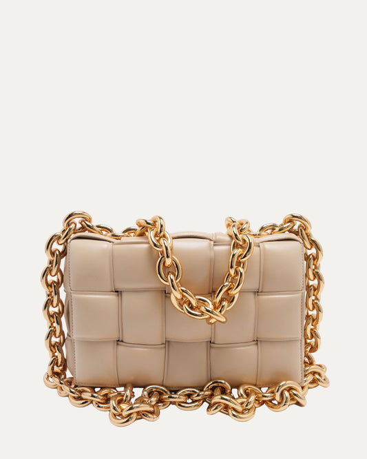 Padded Intrecciato Chain Casette Bag