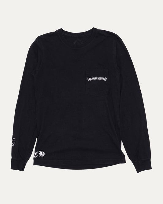 Scroll Logo Pocket Long Sleeve T-Shirt