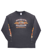 Harley Davidson Flames Long Sleeve T-Shirt
